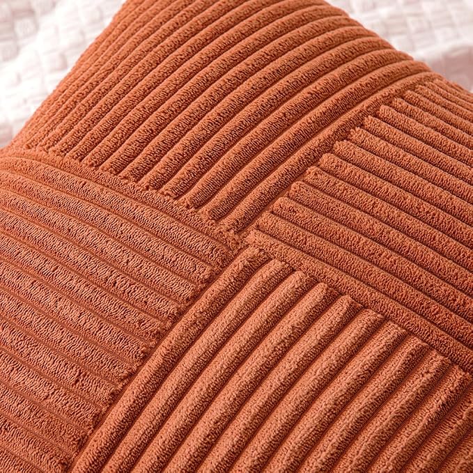 MIULEE Rust Decorative Throw Pillow Covers 16x16 Inch - Image 2