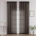 Chyhomenyc Chocolate Sheer Curtains 96 Inch Length 2 Panels Set, Light by Chyhomenyc