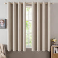 MIULEE Linen Textured Curtains for Bedroom Solid 100% Blackout Thermal by MIULEE