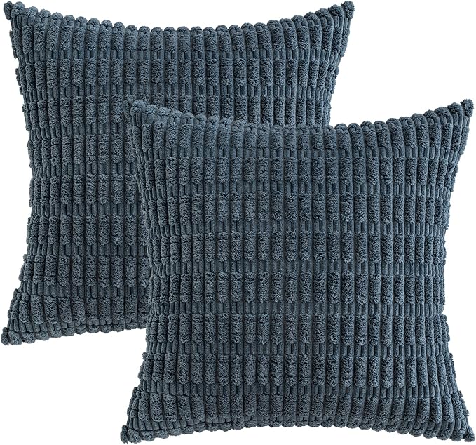 MIULEE Pack of 2 Corduroy Decorative Throw Pillow Covers 20x20 Inch Soft Boho - Image 9