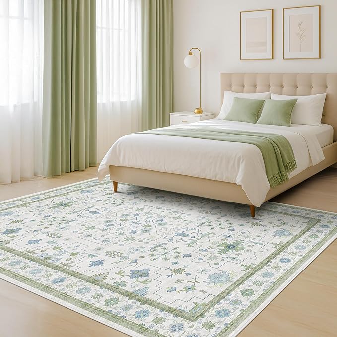 Hazo Haus Oushak Area Rug for Bedroom 5x7 by HazoHaus