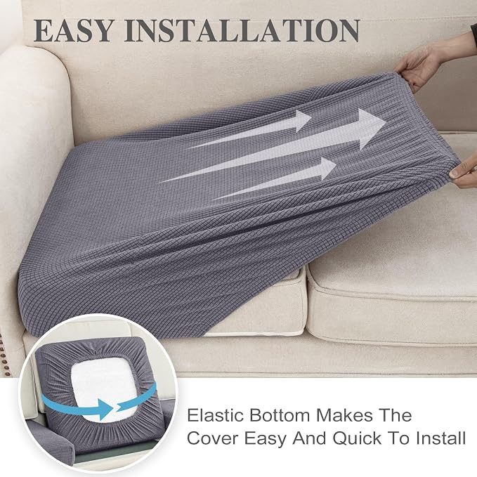 Couch Cushion Cover Chaise Lounge Cover Washable Separate Seat Chaise Couch - Image 5