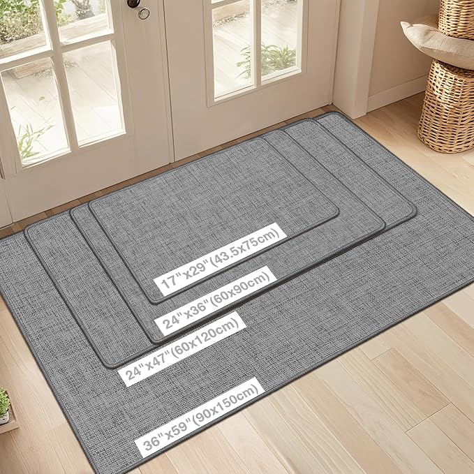 LEKEEPGO Ultra Thin Indoor Door Mat 17"x29", Low-Profile Door Mat Indoor - Image 2