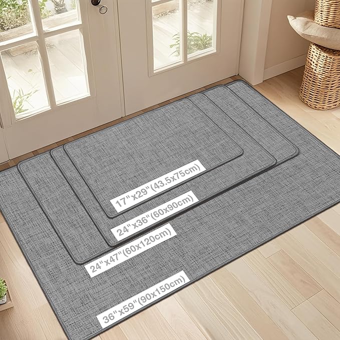 LEKEEPGO Ultra Thin Indoor Door Mat 24"x36", Low-Profile Door Mat Indoor - Image 2