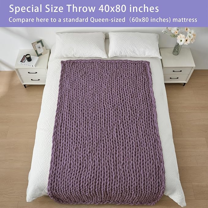 Bigacogo Chunky Knit Throw Blanket - Image 6