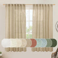 LAMIT Faux Linen Curtains 63 inches Long by LAMIT