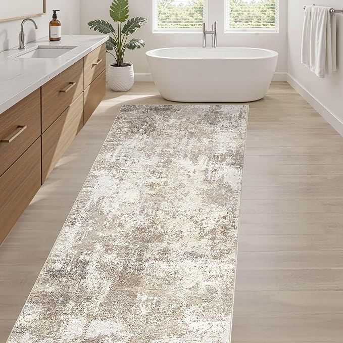 LOONGRUG Runner Rug 3x10 Washable Non-Slip Kitchen Neutral Modern Rug | - Image 5