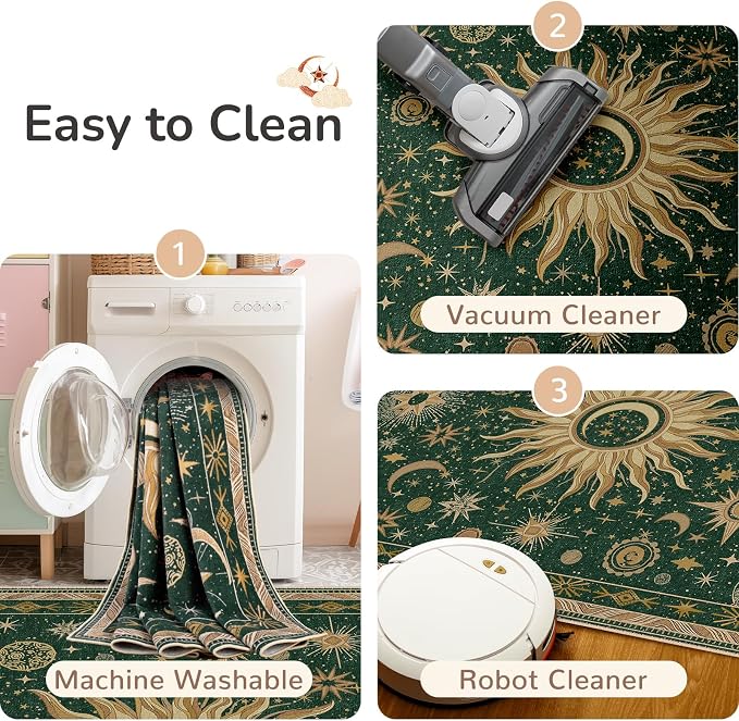 Vacuum-Friendly, 2x3 Washable Area Rug - Image 5