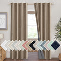 NICETOWN Burlap Vintage Open Linen Weave Flax Thermal Curtains, 100% Blackout by NICETOWN