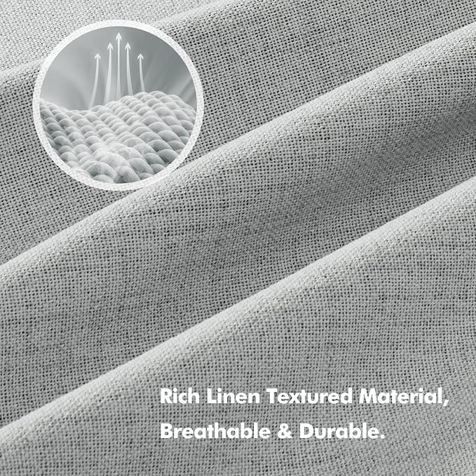 MIULEE 100% Blackout Linen Curtains - Image 3