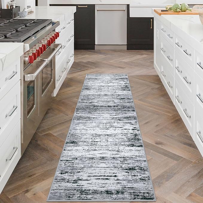 Lansny Modern Abstract Runner Rug 2x6 - Image 2