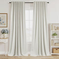 RYB HOME Ivory White 100% Blackout Curtains by RYBHOME