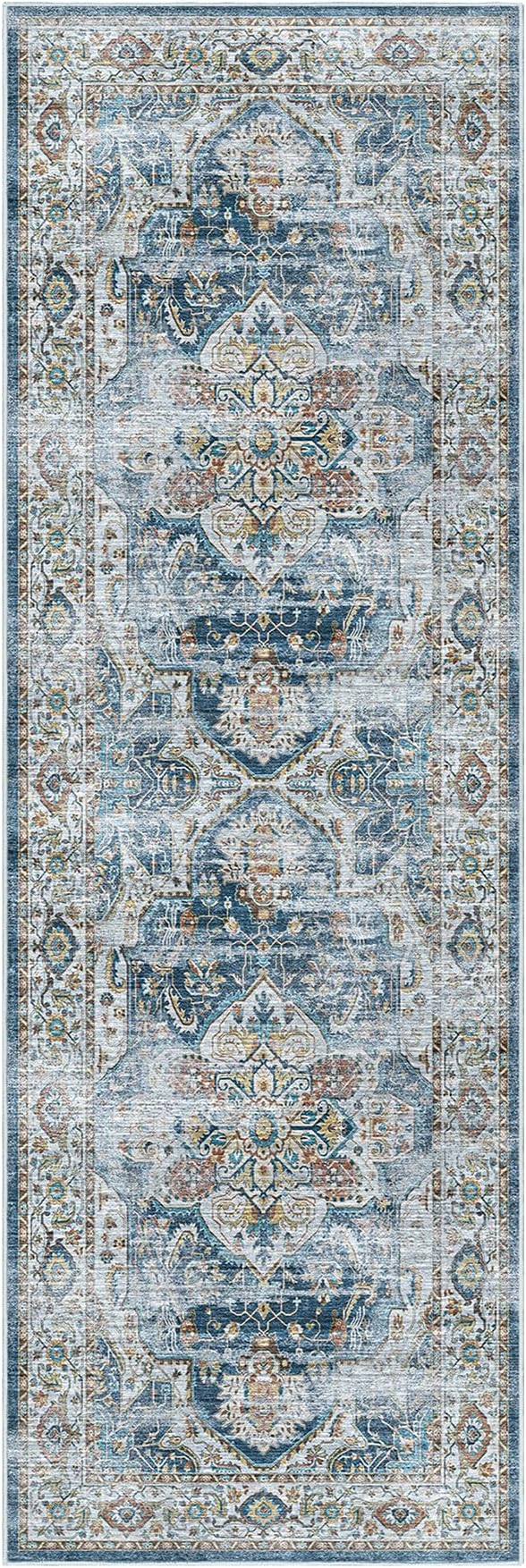 Madane Runner Rug 2'6''x8' Kitchen Runner, Hallway Runner Printed Vintage - Image 2