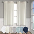Natural Linen Curtains 45 Inch Length by Pitalk