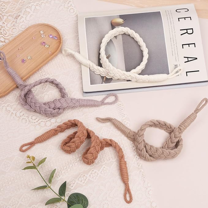 NICEEC 2 Pack Natural Cotton Rope Curtain Tiebacks Elegant Boho Style - Image 7