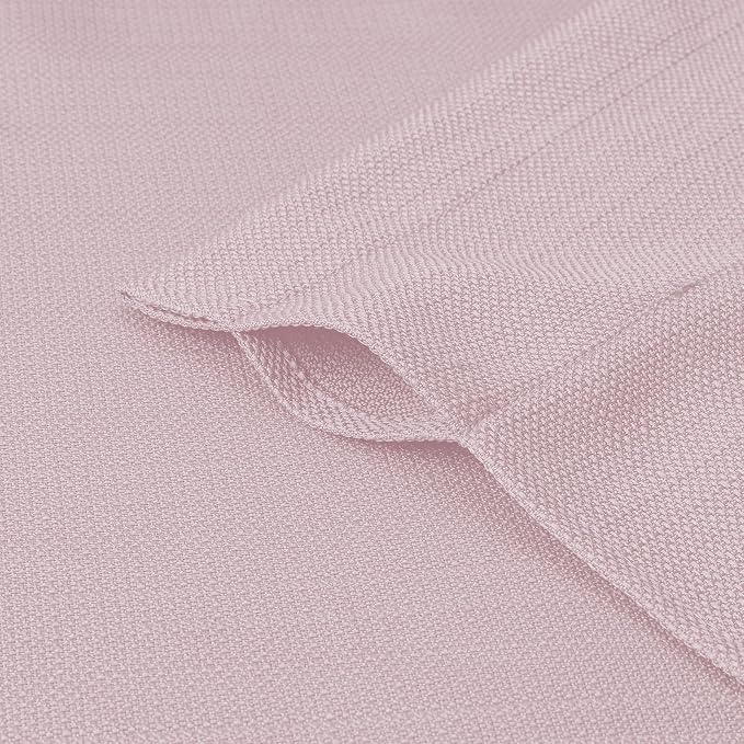 Chyhomenyc Blush Pink Valance for Windows, Light Filtering Faux Linen Solid - Image 9