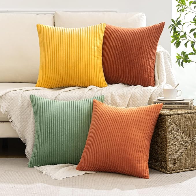 MIULEE Decorative Throw Pillow Covers 18x18 Inch Set of 4, Vibrant Cushion - Image 7