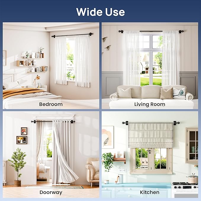 ENJOYBASICS No Drill Curtain Rods - Image 6