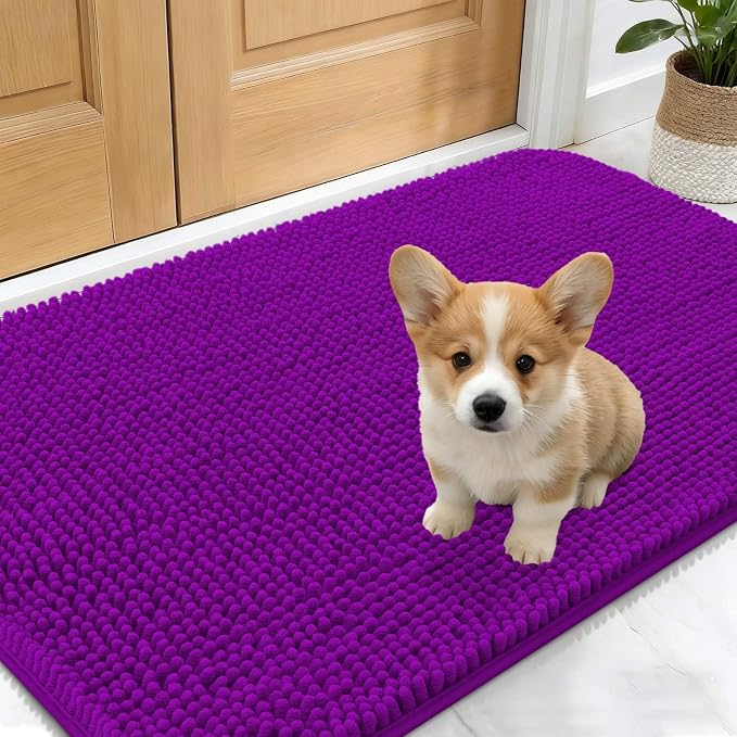 OLANLY Dog Door Mat for Muddy Paws 24x16, Absorbs Moisture and Dirt, Absorbent by OLANLY