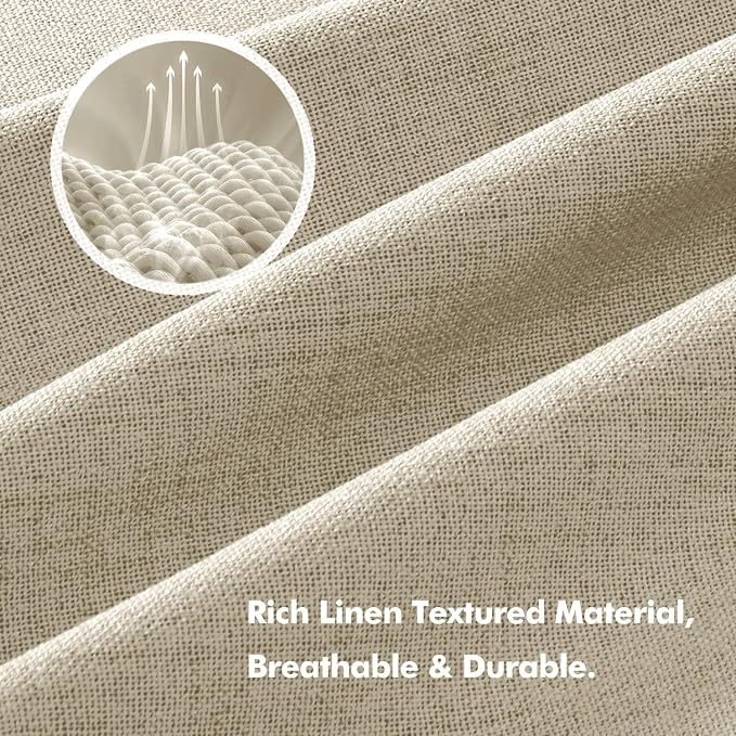 MIULEE 100% Blackout Linen Curtains - Image 3