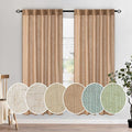 MIULEE Brown Linen Curtains 72 Inch Length 2 Panels by MIULEE