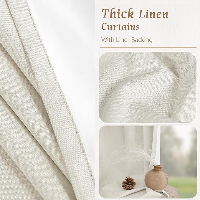 Short Linen Blackout Curtains 30 Inches - Image 8