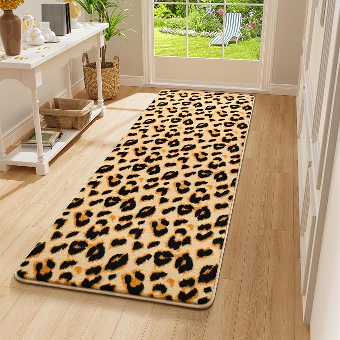 Amearea Soft Leopard Runner Rugs - Image 7