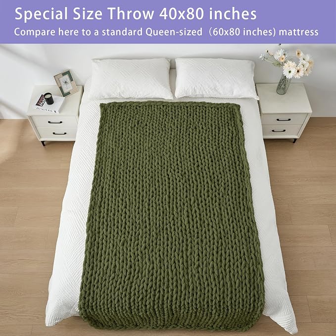Bigacogo Chunky Knit Throw Blanket - Image 6