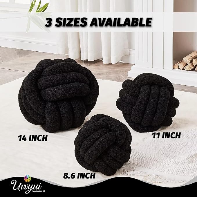 Uvvyui Knot Pillow Ball, Soft Home Decorative Pillows, Round Throw Pillow - Image 2