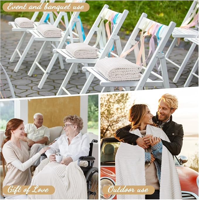 Buryeah 6 Pcs Flannel Throw Blanket Bulk 50 x 60 in Sleepover Blanket Outdoor - Image 4