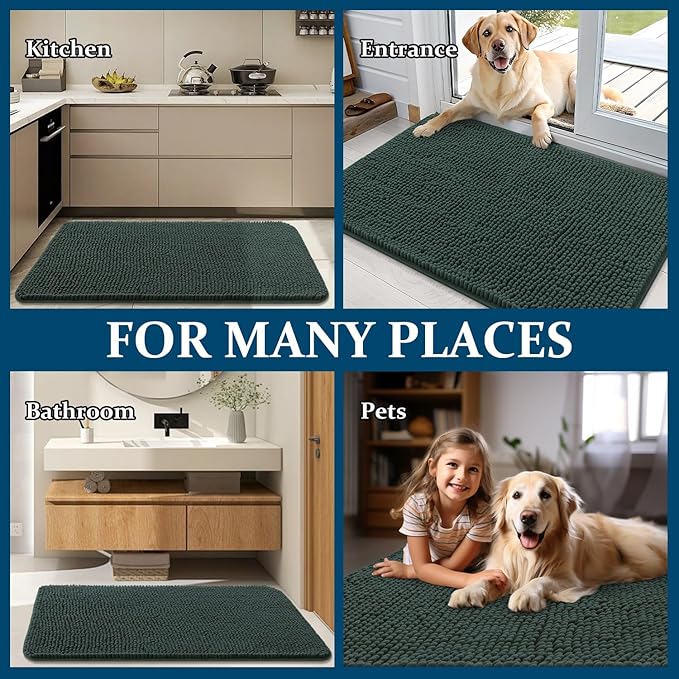 OLANLY Dog Door Mat for Muddy Paws 36x24, Absorbs Moisture and Dirt, Absorbent - Image 8