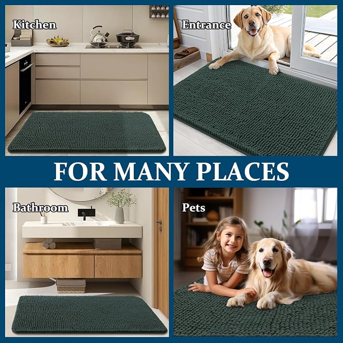 OLANLY Dog Door Mat for Muddy Paws 70x32, Absorbs Moisture and Dirt, Absorbent - Image 8