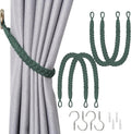 NICEEC 4 Pack Natural Cotton Rope Curtain Tiebacks Elegant Boho Style by NICEEC
