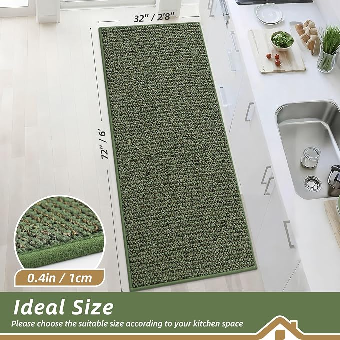 BEQHAUSE Kitchen Runner Rugs 32"x72", Non-Slip Kitchen Mats - Image 2