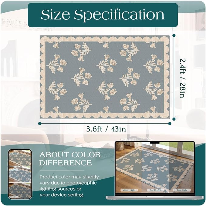 Floral Outdoor Rug - Image 2