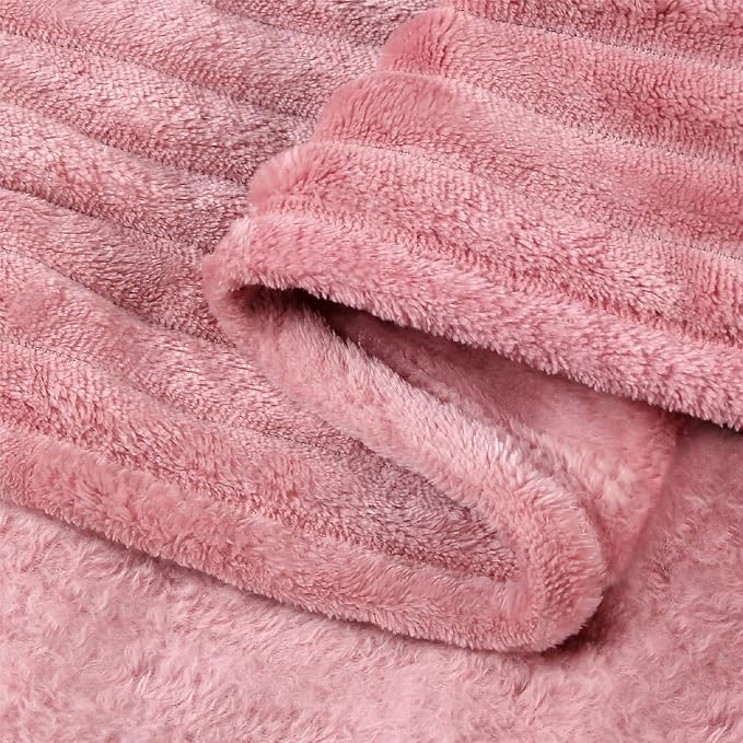 BEDELITE Fleece Throw Blanket for Couch – 3D Ribbed Jacquard Soft and Warm - Image 9