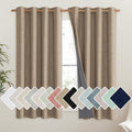 NICETOWN Burlap Vintage Open Linen Weave Flax Thermal Curtains, 100% Blackout by NICETOWN