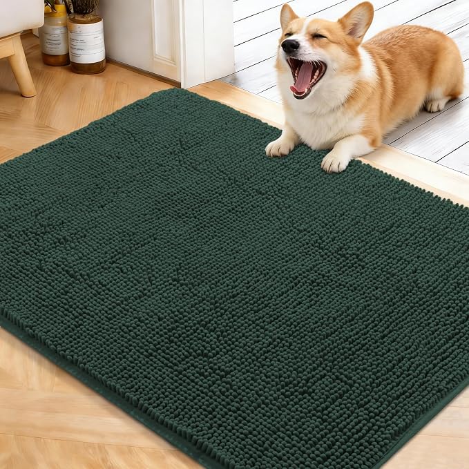 OLANLY Dog Door Mat for Muddy Paws 40x32, Absorbs Moisture and Dirt, Absorbent by OLANLY