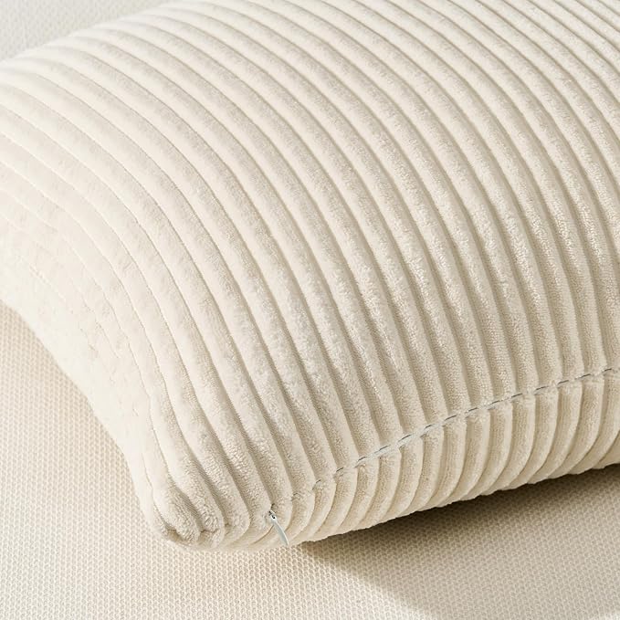 Topfinel Decorative Beige Cream Throw Pillow Covers Cushion Cases, Mix and Match - Image 3