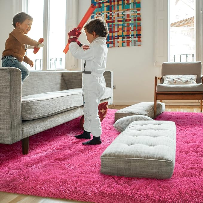 Amearea Shag Fluffy Area Rug for Bedroom Girls Living Room, Extra Soft and - Image 6
