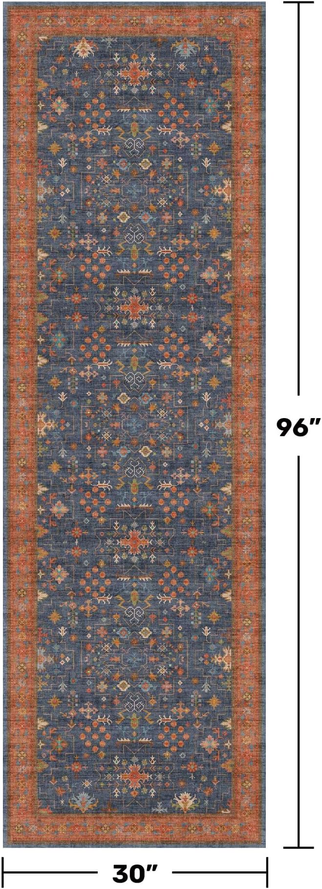 Washable 8 ft Long Runner for Kitchen Floor - Image 2