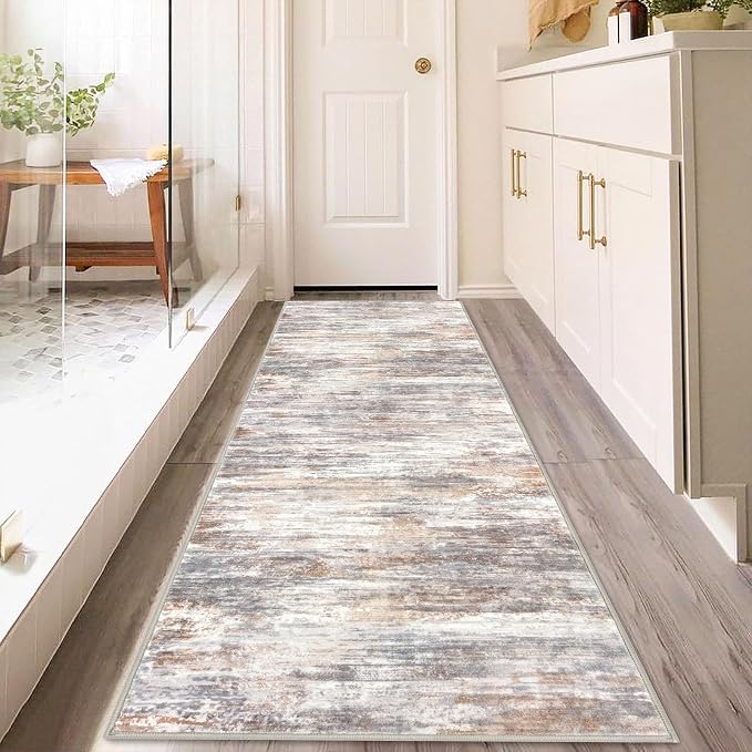 KOZYFLY 3x8 Ft Rug Modern Ombre Runner Rug - Image 7