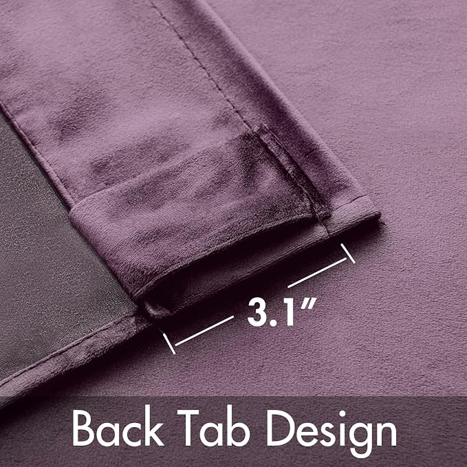 MIULEE Lavender Velvet Curtains 84 inches - Image 3