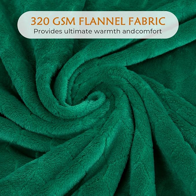 TOONOW Fleece Blanket Textured Fuzzy Plush Throw Blanket Twin Size 60" x 80" - Image 4