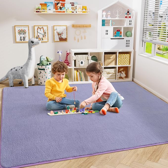 Amearea Large Modern Area Rugs for Bedroom Living Room, 5x8 Feet Purple - Image 4