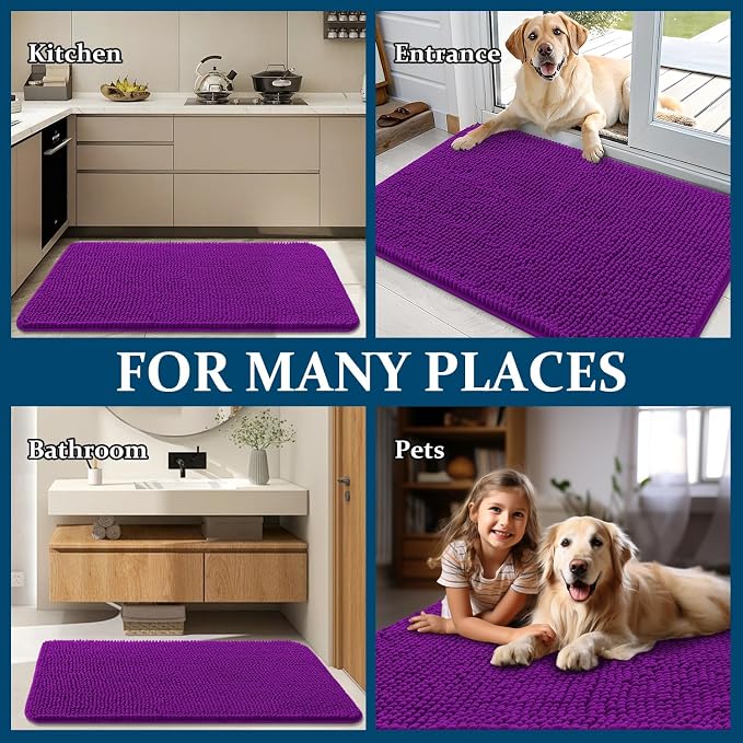 OLANLY Dog Door Mat for Muddy Paws 30x20, Absorbs Moisture and Dirt, Absorbent - Image 8