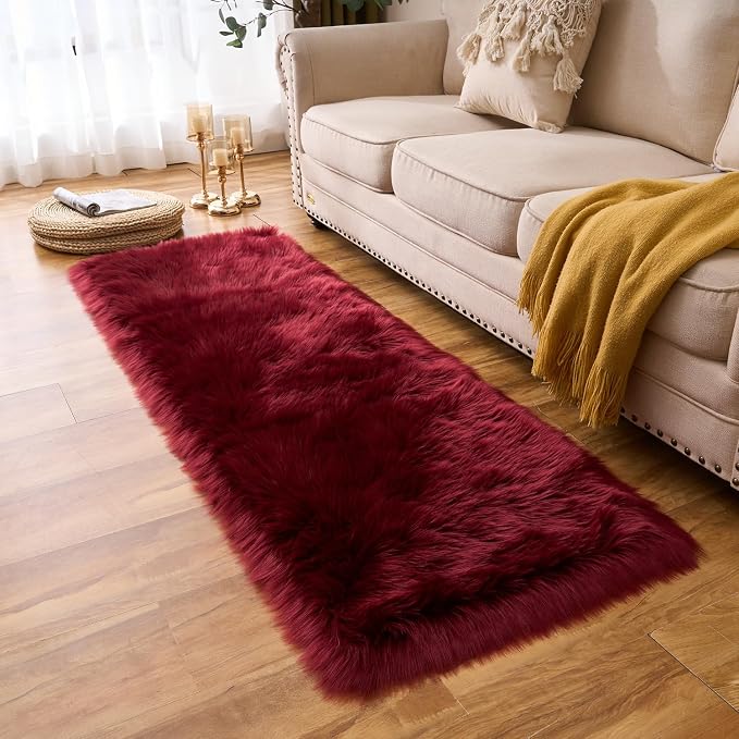 EasyJoy Ultra Soft Fluffy Rugs Faux Fur Rug Chair Cover Seat Pad Fuzzy Area Rug - Image 5