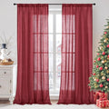 BGment Long Linen Semi Sheer Curtains 102 Inch Length by BGment