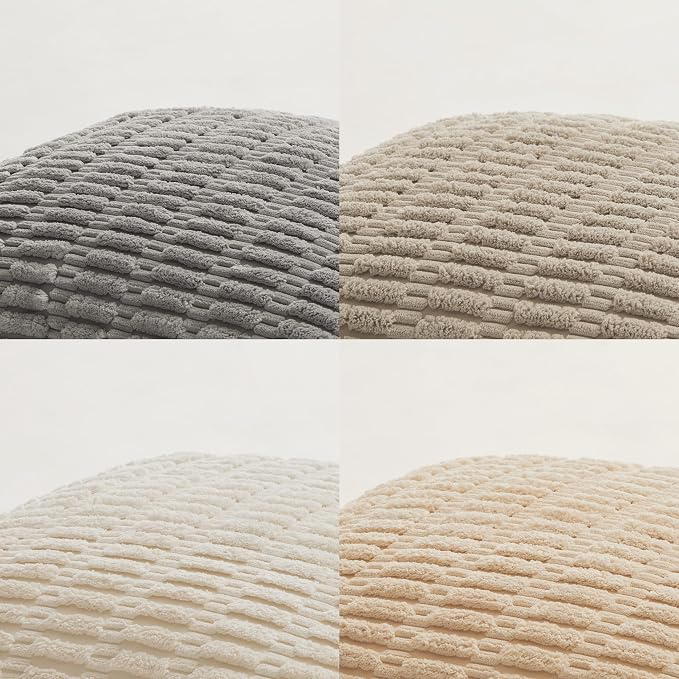 Fancy Homi 4 Packs Neutral Long Lumbar Decorative Throw Pillow Covers 16x24 Inch - Image 5