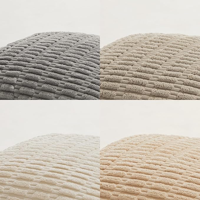 Fancy Homi 4 Packs Neutral Small Decorative Throw Pillow Covers 12x12 Inch - Image 5